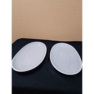 Russel Wright Serving Platters Granite Gray Set of 2 Steubenville Pottery